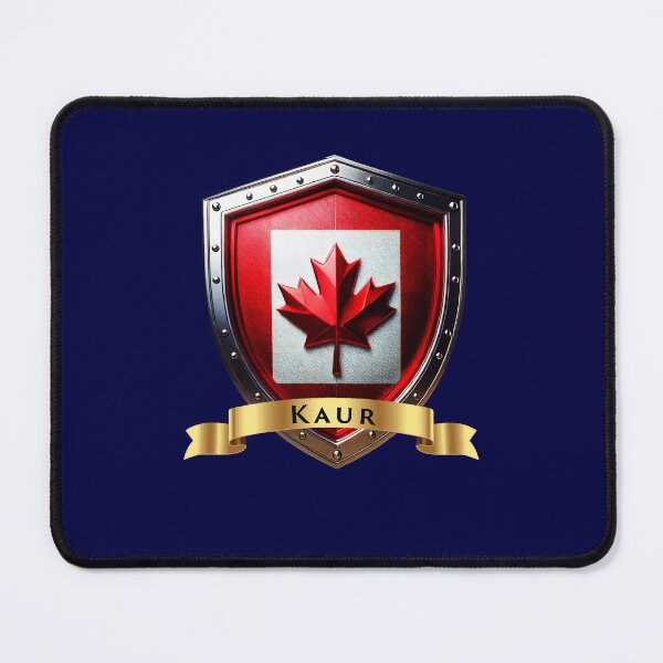 Item preview, Kaur Family Canada Shield, Maple Leaf Heraldry Crest designed and sold by Highlandkings.