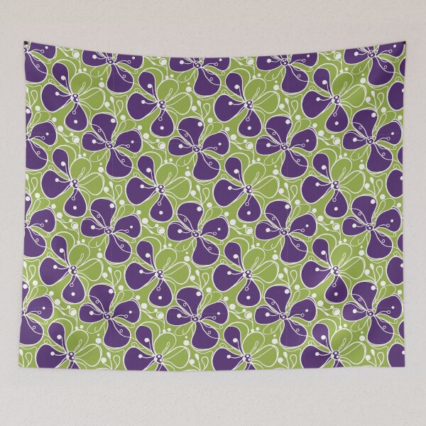 Item preview, Seamless Floral Pattern - Purple & Apple Green Flowers designed and sold by HolmeProud.
