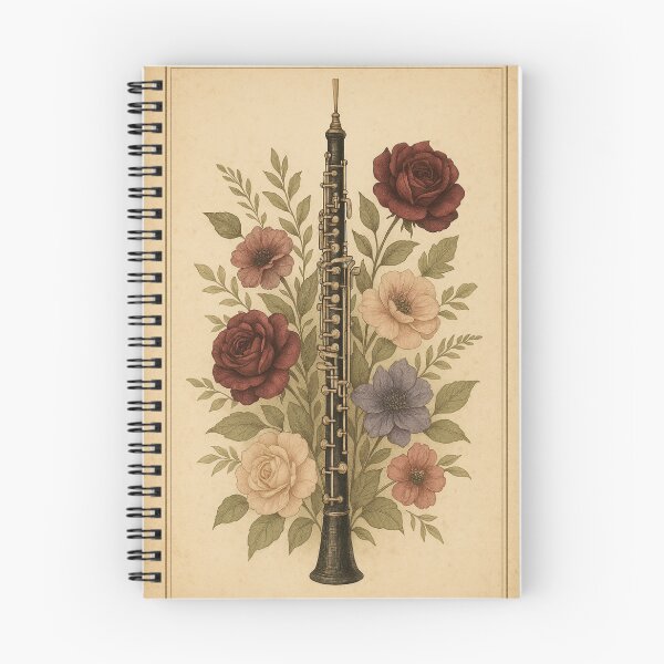 Item preview, Vintage Oboe with Rustic Flowers designed and sold by Meandmyshop.