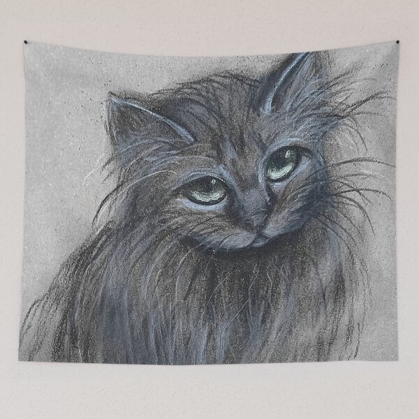 Item preview, Freehand cat portrait designed and sold by SCJota.