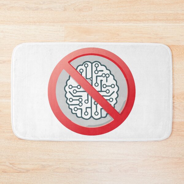 Item preview, Prohibition sign of using artificial intelligence, Do not use AI tools, Artificial Intelligence is not allowed, Anti Ai sign, No AI-Generated Content, Ban on artificial intelligence designed and sold by Danler.