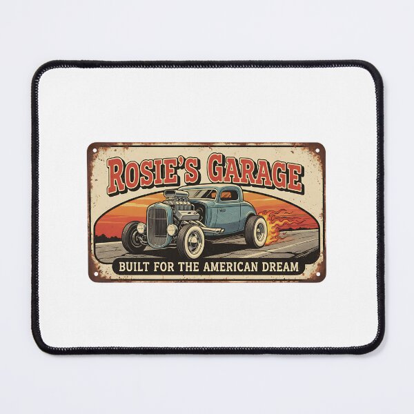Item preview, Rosie's Garage - Built for the American Dream - Hot Rod Sign designed and sold by RedDelaney.