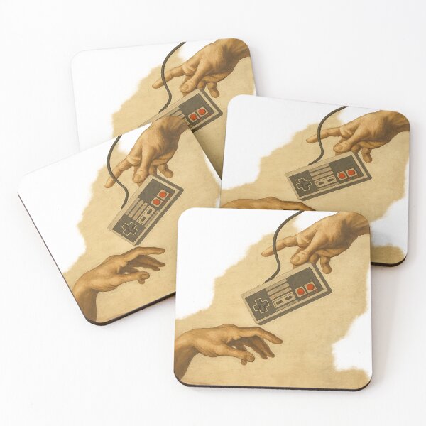 Item preview, The Creation of Gaming – Retro Controller Art Parody designed and sold by MerchbvyTodd.