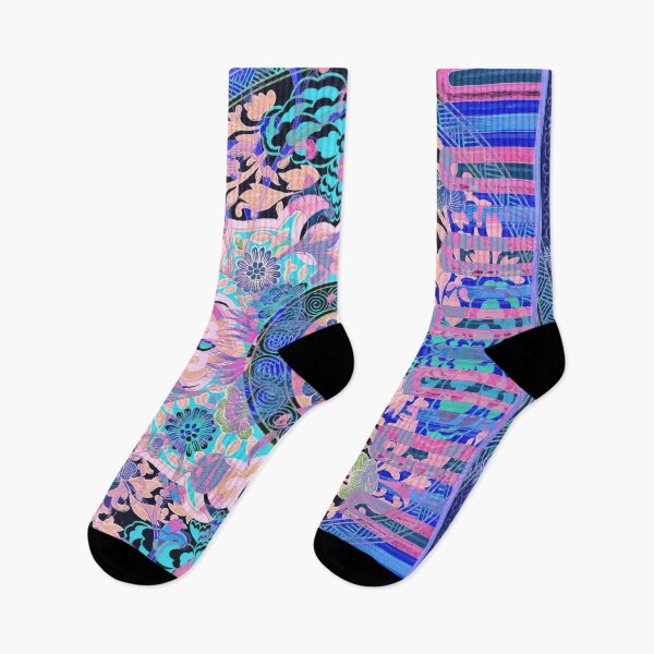 Item preview, Abstract Club Mix Iridescent Wild Pattern Floral Pink Blue Purple designed and sold by She was a  Dreamer....