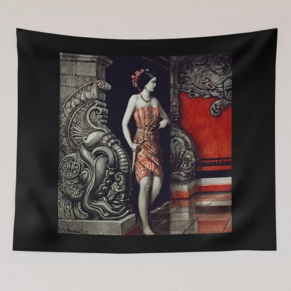Item preview, As She Came Forward, One Hand on a Pistol, the Other on Her Dagger (1924) – W.T. Benda Vintage Illustration designed and sold by PureVintageLove.
