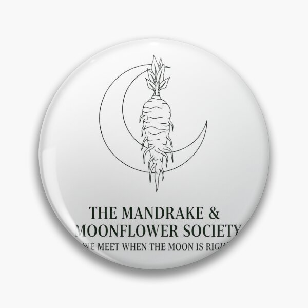 Item preview, Official Membership Emblem of The Mandrake & Moonflower Society, Where We Meet When the Moon is Right designed and sold by NewGenWitchcraft.