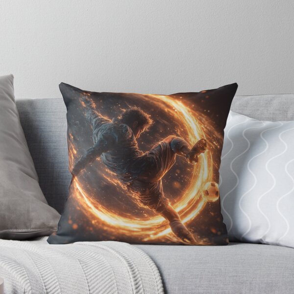 Item preview, Fiery Soccer Bicycle Kick Art – Dynamic Football Poster designed and sold by ArgentoArt.