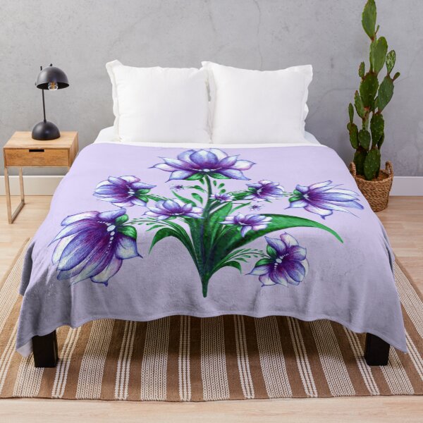 Item preview, Lilack-violet flowers of Ukraine in Petrykivka style, author's drawing designed and sold by Sunflower-7.