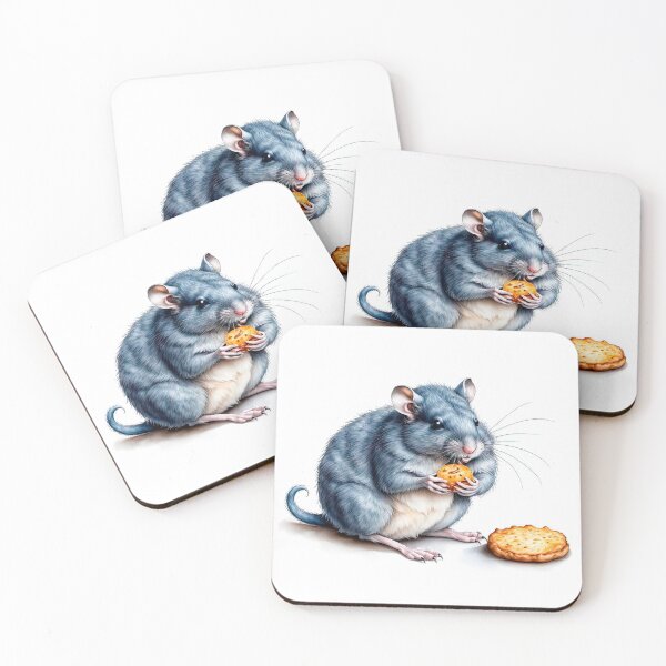 Item preview, Close up of Cute little mouse eating cookies  designed and sold by LanaGustavsson.