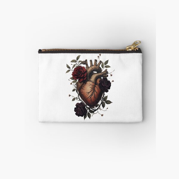 Item preview, Vintage Anatomical Heart with Dark Flowers and Thorns designed and sold by SipandStan.