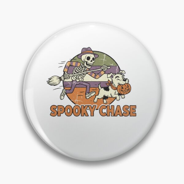 Item preview, Spooky Sprint! Funny Skeleton Chasing Dog Halloween Tee designed and sold by Clothesbest.