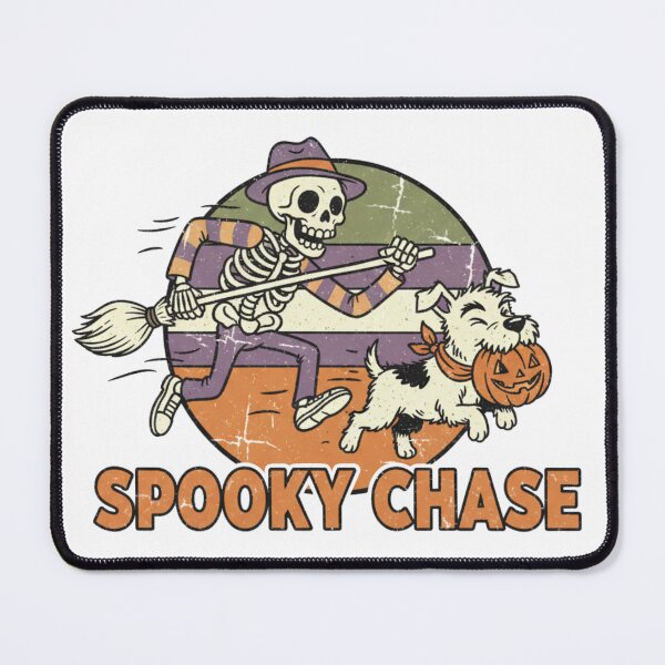 Item preview, Spooky Sprint! Funny Skeleton Chasing Dog Halloween Tee designed and sold by Clothesbest.
