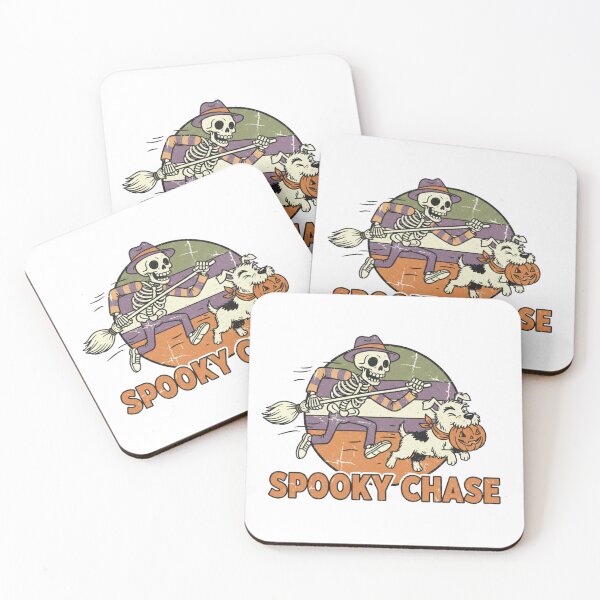Item preview, Spooky Sprint! Funny Skeleton Chasing Dog Halloween Tee designed and sold by Clothesbest.
