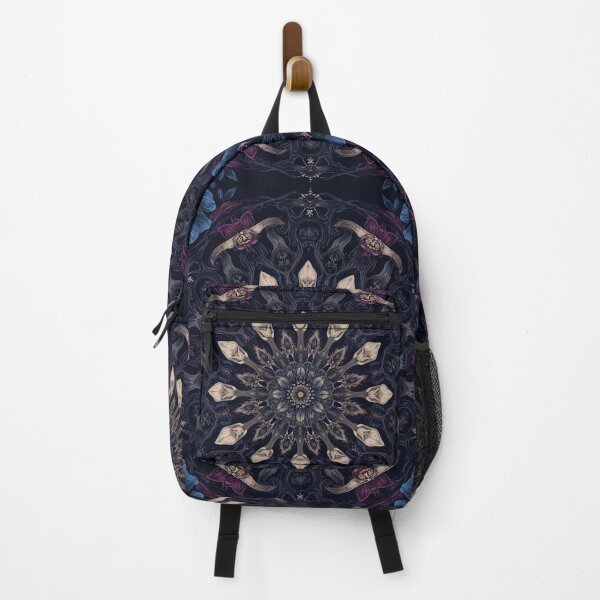 Item preview, Nocturnal Floral Mandala — Dark Botanical Symmetry designed and sold by SipandStan.