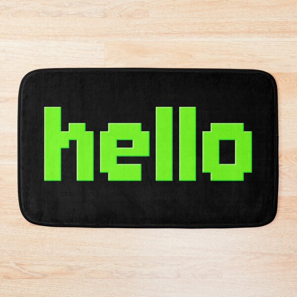 Item preview, hello in Green 8-bit Pixel  designed and sold by Memes N Lore .