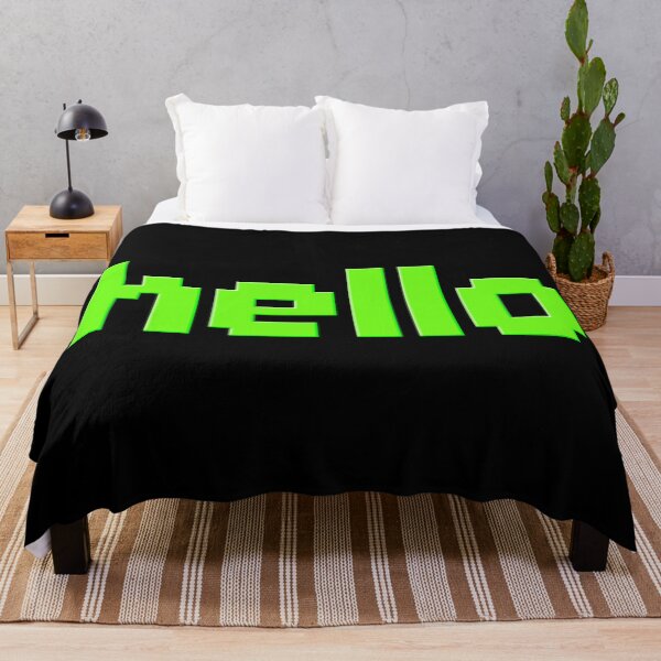 Item preview, hello in Green 8-bit Pixel  designed and sold by Memes N Lore .