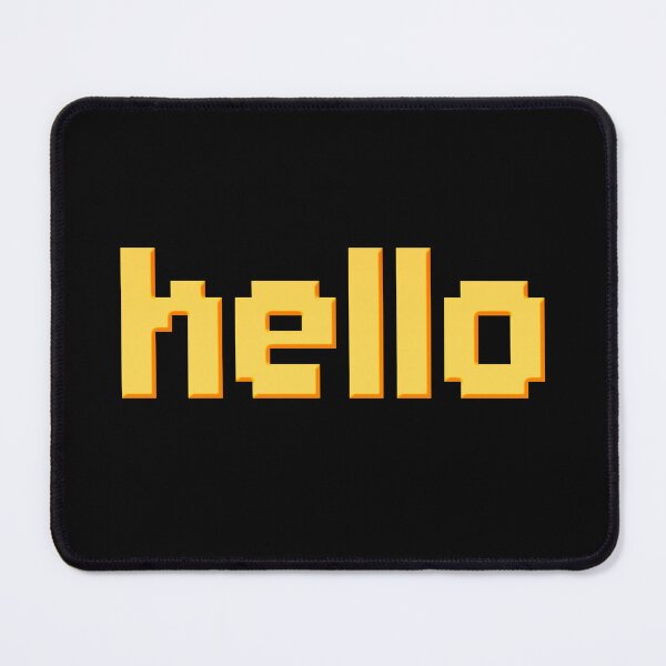 Item preview, hello in Yellow 8-bit Pixel designed and sold by Memes N Lore .