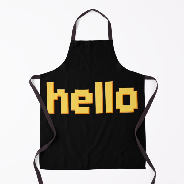 Item preview, hello in Yellow 8-bit Pixel  designed and sold by Memes N Lore .