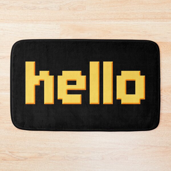 Item preview, hello in Yellow 8-bit Pixel  designed and sold by Memes N Lore .