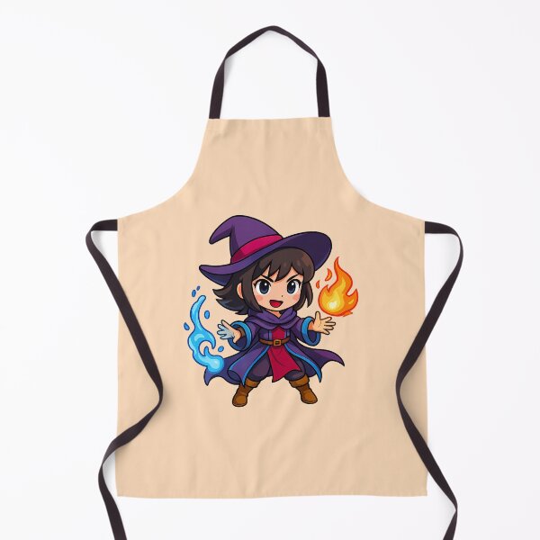 Item preview, Kawaii Chibi Witch – Cute Anime Mage with Fire and Ice Magic designed and sold by lamiarte.
