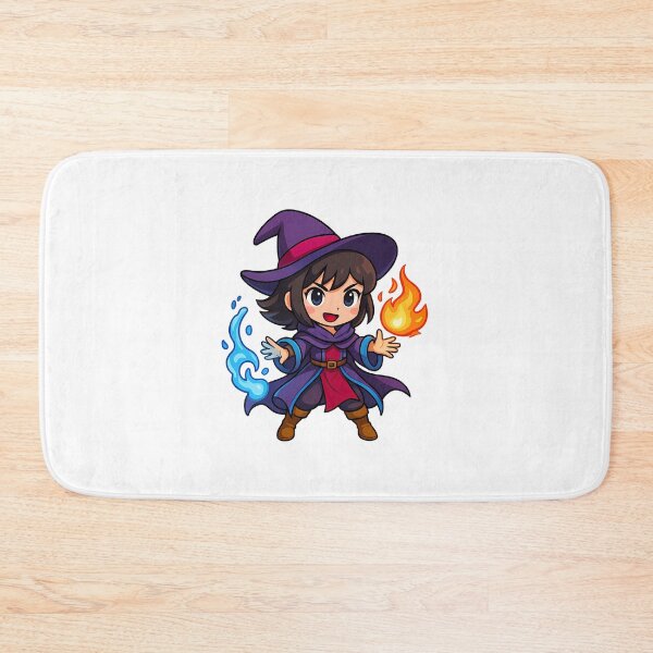 Item preview, Kawaii Chibi Witch – Cute Anime Mage with Fire and Ice Magic designed and sold by lamiarte.