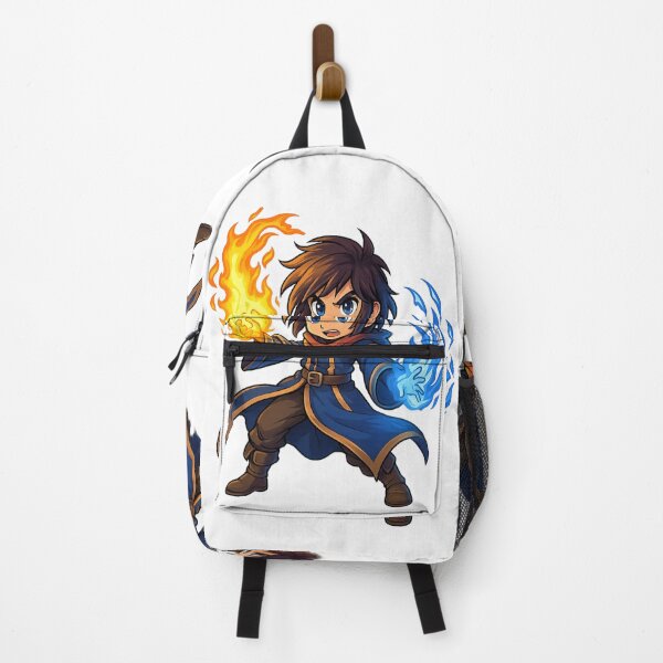 Item preview, Chibi Anime Mage – Cute Wizard with Fire and Ice Magic designed and sold by lamiarte.