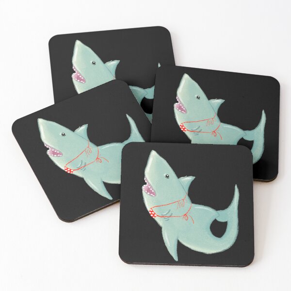 Item preview, Great white shark in red bikini designed and sold by LagunaTortuga.