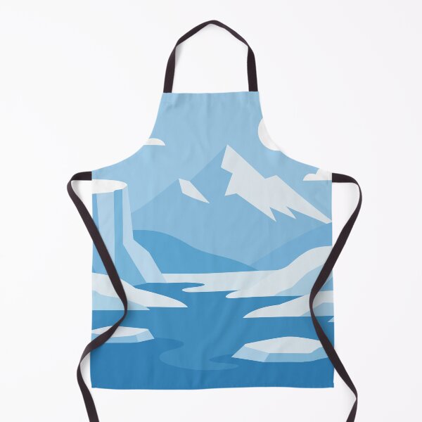 Item preview, Arctic Landscape in Blue Tones | Flat Vector Nature Art designed and sold by Vector Jack.