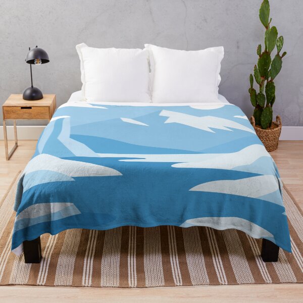 Item preview, Arctic Landscape in Blue Tones | Flat Vector Nature Art designed and sold by Vector Jack.