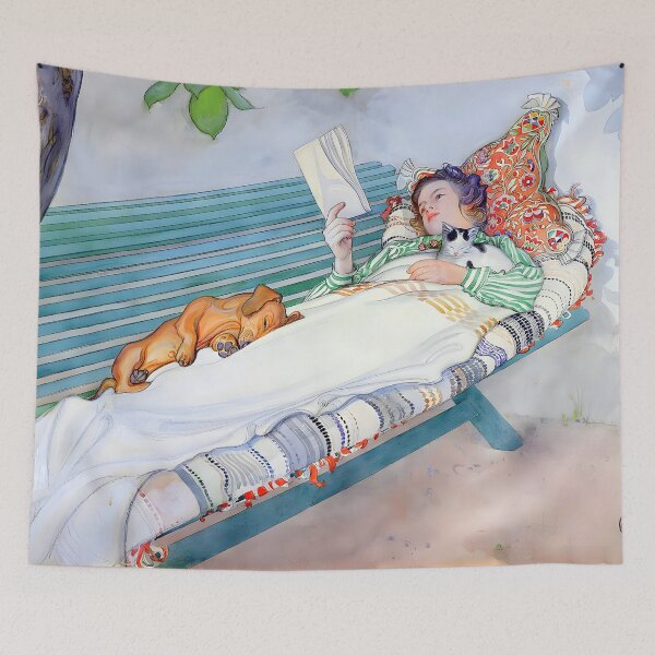 Item preview, Carl Larsson - Woman Relaxing on a Bench Reading designed and sold by Jon-Baran.