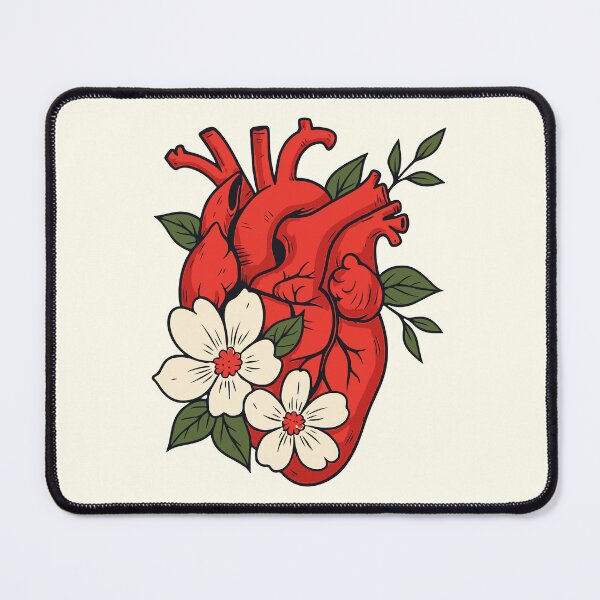 Item preview, Floral Anatomical Heart Illustration designed and sold by -DEEWOLF-.