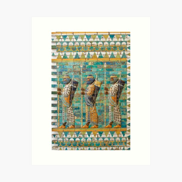 Item preview, Persian Guard of Darius - Persepolis Ancient Mosaic designed and sold by Dipardiou.