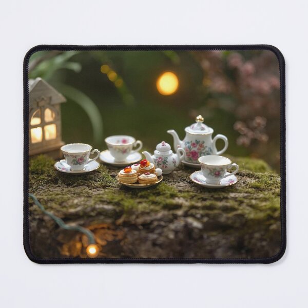 Item preview, Miniature Woodland Tea Party — Enchanted Cozy Scene designed and sold by SipandStan.