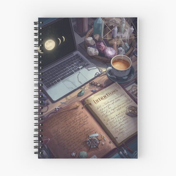 Item preview, Modern Witch’s Desk — Crystals, Moon Phases, and Intentions designed and sold by SipandStan.