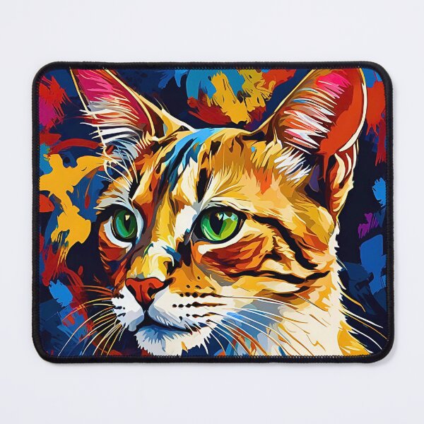 Item preview, Vibrant Modern Art Savannah Cat Design – Colorful Contemporary Cat Artwork designed and sold by Fredster1966.