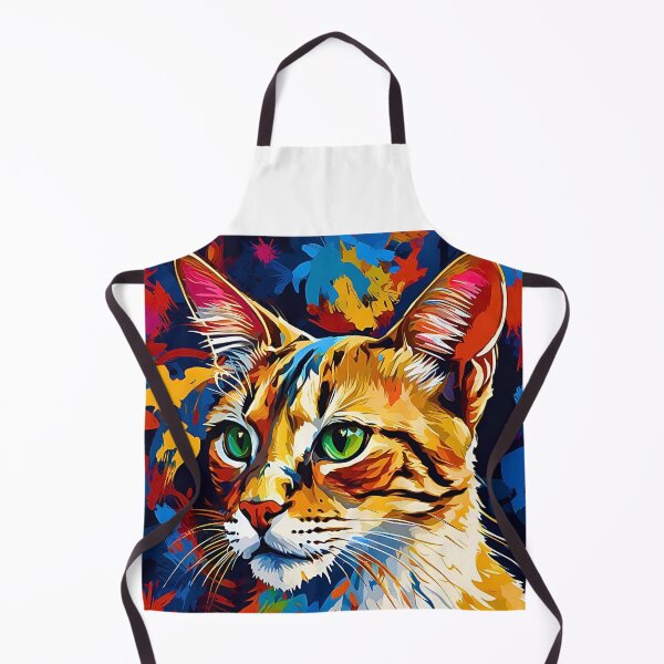 Item preview, Vibrant Modern Art Savannah Cat Design – Colorful Contemporary Cat Artwork designed and sold by Fredster1966.