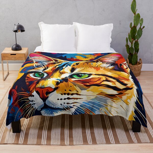 Item preview, Vibrant Modern Art Savannah Cat Design – Colorful Contemporary Cat Artwork designed and sold by Fredster1966.