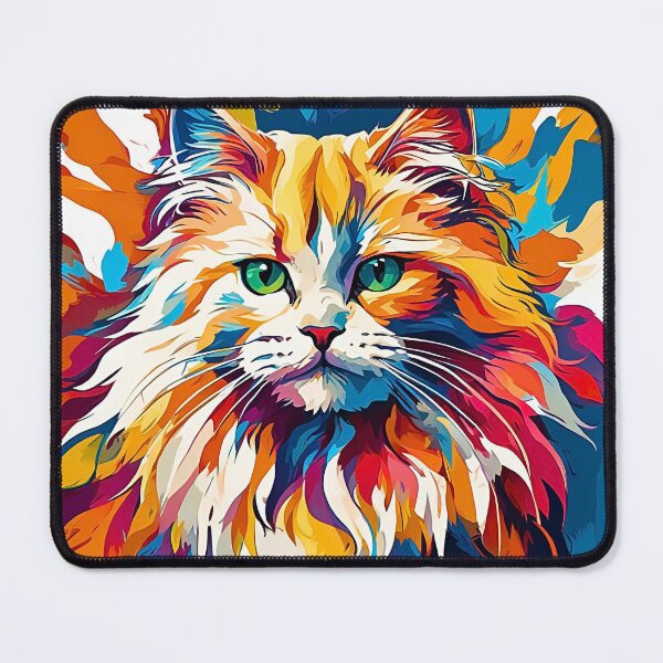 Item preview, Vibrantly Colored Modern Art Ragamuffin Cat Design designed and sold by Fredster1966.