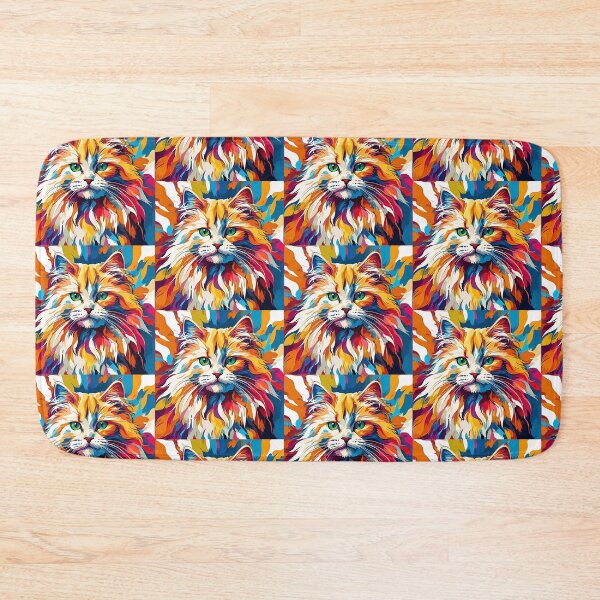 Item preview, Vibrantly Colored Modern Art Ragamuffin Cat Design designed and sold by Fredster1966.