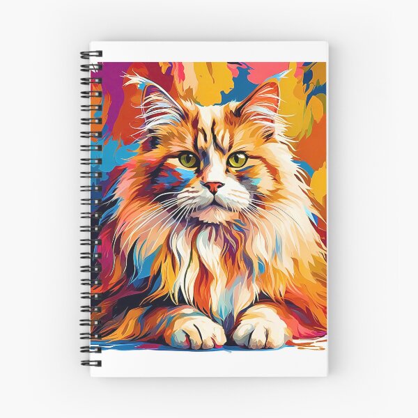 Item preview, Vibrantly Colored Modern Art Domestic American Longhair Cat Design designed and sold by Fredster1966.