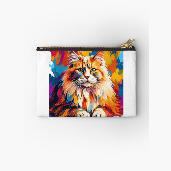 Item preview, Vibrantly Colored Modern Art Domestic American Longhair Cat Design designed and sold by Fredster1966.