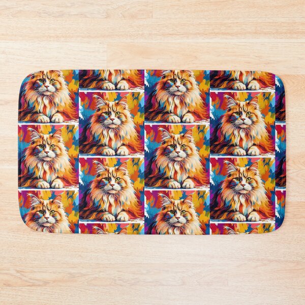 Item preview, Vibrantly Colored Modern Art Domestic American Longhair Cat Design designed and sold by Fredster1966.