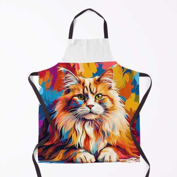 Item preview, Vibrantly Colored Modern Art Domestic American Longhair Cat Design designed and sold by Fredster1966.