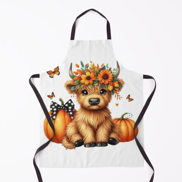 Item preview, Cute Fall Highland Cow with Pumpkins designed and sold by Lbeck1869.