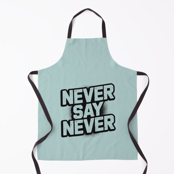 Item preview, "Never Say Never – Motivational Typography Art" designed and sold by HolisticFurArt.