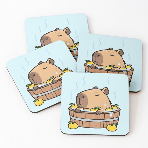 Item preview, Zen Capybara in Yuzu Onsen | Chilling Capybara designed and sold by Oni & Ocha.