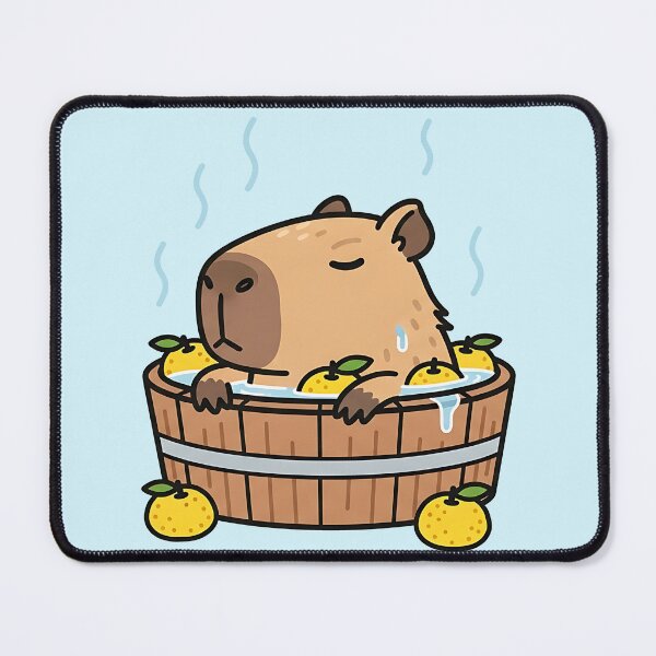 Item preview, Zen Capybara in Yuzu Onsen | Chilling Capybara designed and sold by Oni & Ocha.