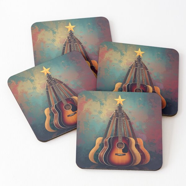 Item preview, Christmas Tree Made of Acoustic Guitars – Festive Musician designed and sold by Hintotees.