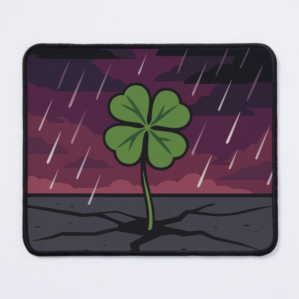Item preview, Four-Leaf Clover in Storm | Flat Vector Symbolic Art designed and sold by Vector Jack.
