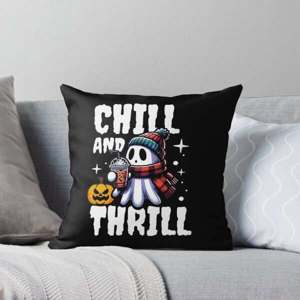 Item preview, Chill And Thrill Halloween Ghost Drinking Iced Coffee designed and sold by Got2BSnazzy.